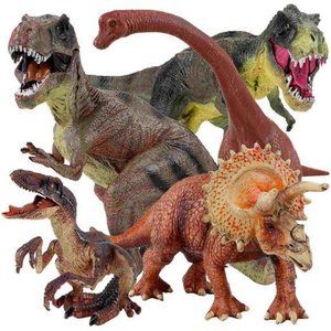 5PCS Jumbo Dinosaur Set,13" Realistic Looking Dinosaur Toys for Kids Party Gift